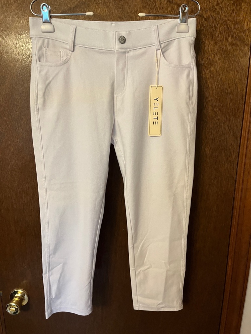 Yelete white Ponte Slim Ankle Pants (Lighting was not the best)